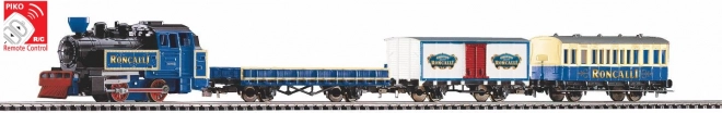 Set de inicio Piko tren de circo RONCALLI con locomotora de vapor H0