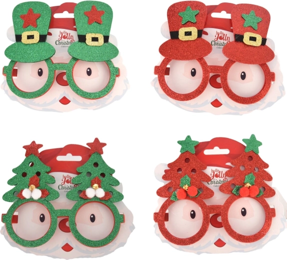 Gafas de fiesta navideñas de plástico – 4 variantes
