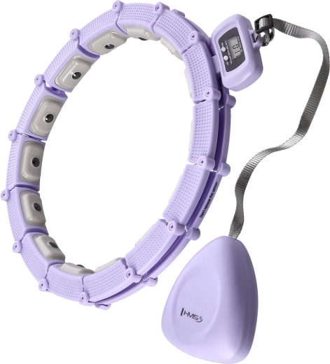 Hula hoop de masaje con peso y contador HMS morada