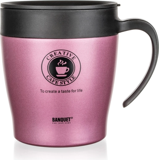 Taza térmica rosa Tazza 330 ml de acero inoxidable