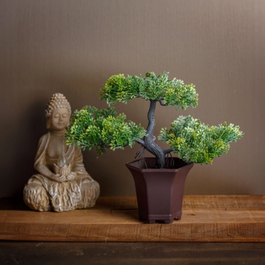 Árbol bonsái artificial de 25 x 9 cm