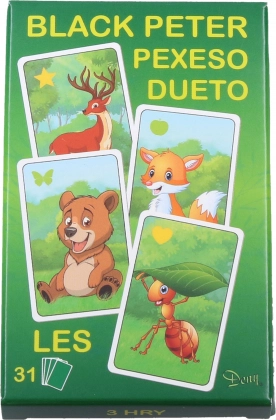 Cartas Černý Petr – animales del bosque