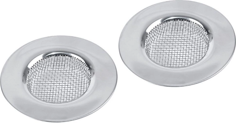 Colador de acero inoxidable para fregadero 7,5 cm y 3,8 cm, 2 uds.