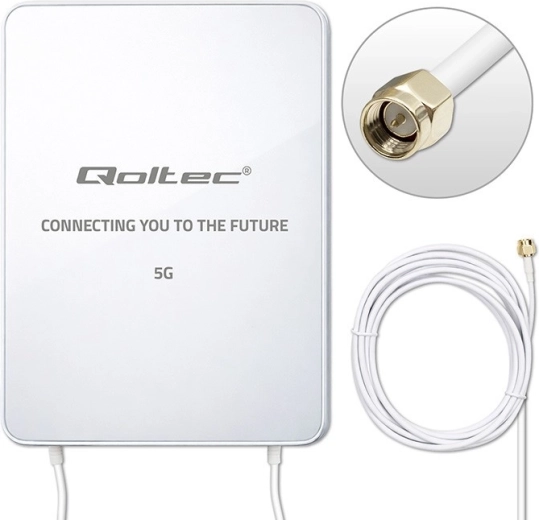Antena direccional exterior 5G LTE de 16 dBi con conector SMA (3300–3800 MHz), cable de 3 m, IP67