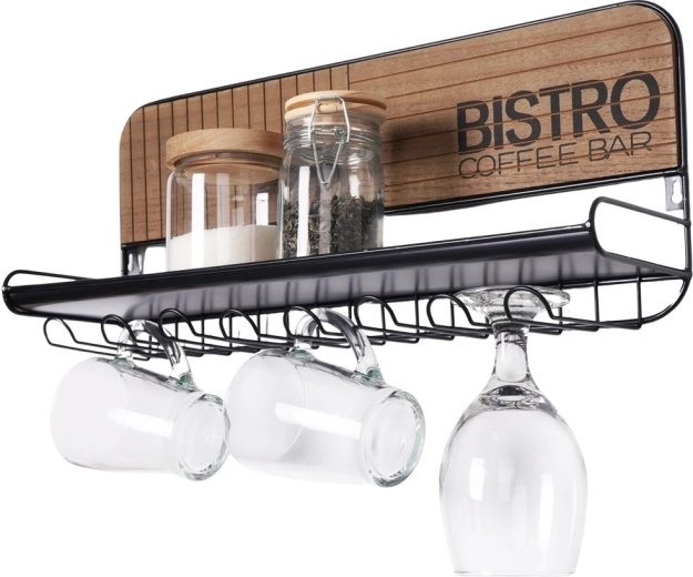 Soporte de pared para vasos y tazas Bistro