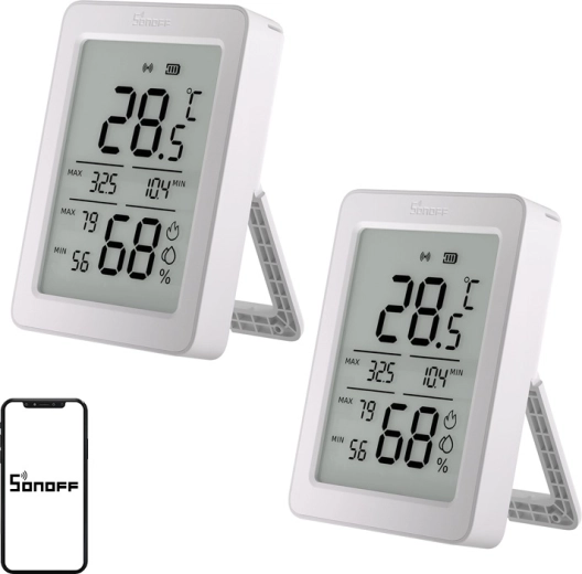 Sonoff AirGuard TH sensor ZigBee de temperatura y humedad con pantalla LCD (2 uds.)