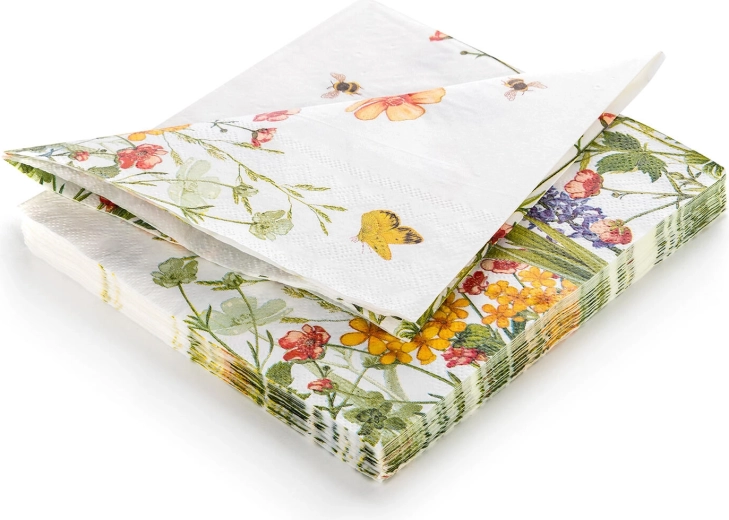 Servilletas de papel Meadow 33 × 33 cm, 3 capas, 20 uds.