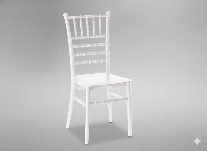 Silla de plástico Diamond blanca