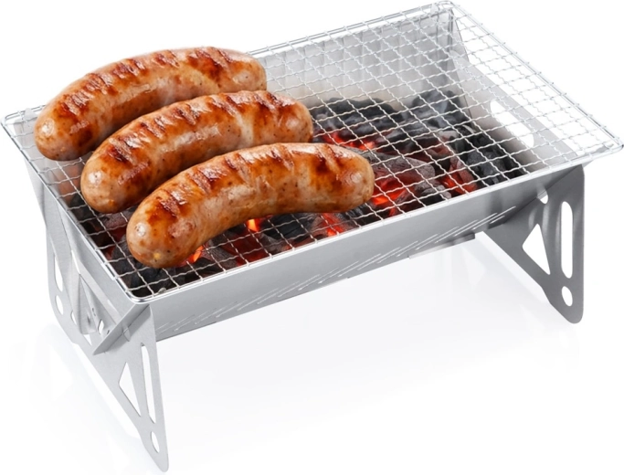 Parrilla plegable de acero para carbón vegetal Vilde 28 × 18 × 12 cm
