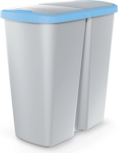 Prosperplast Compacta Q Duo cubo de basura 45 l para separación de residuos