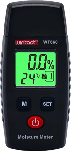 Medidor de humedad de materiales Renew Force con pantalla LCD