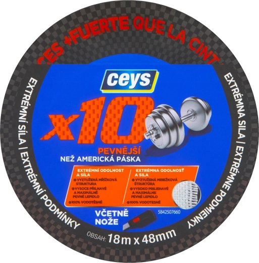 Cinta universal extra resistente 48 mm × 18 m CEYS PROFI x10