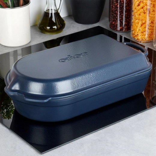 Dos recipientes en uno: la tapa como fuente independiente para gratinar