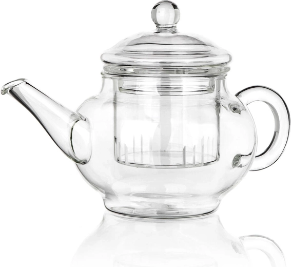 Tetera de vidrio de doble pared con infusor 0,28 l