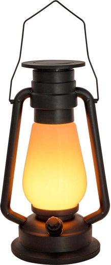 Lámpara solar colgante tipo farol de queroseno, blanco cálido, 72 LED