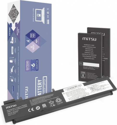 Batería Mitsu para Lenovo ThinkPad T460s y T470s – trasera 2000 mAh, 23 Wh, 11,4 V