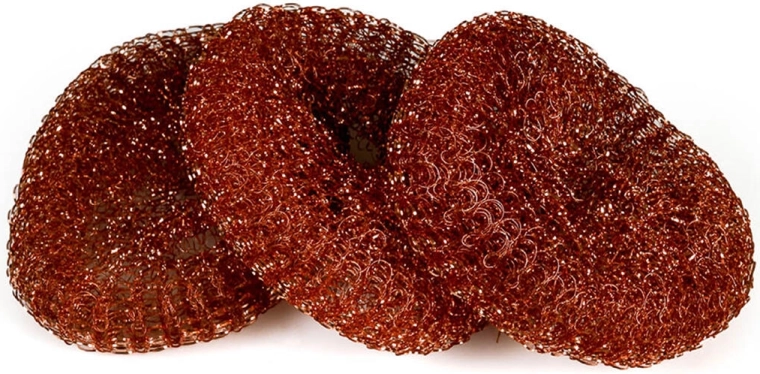 Estropajo de cobre para vajilla, 3 uds.