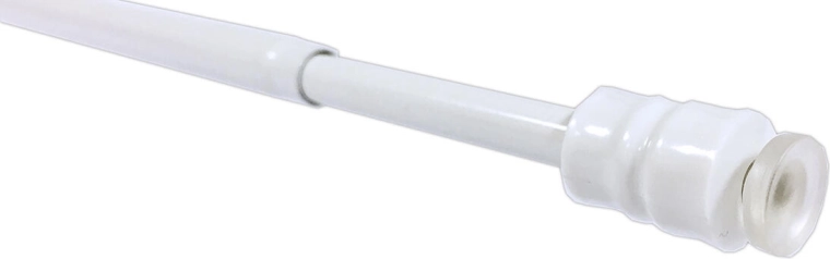 Barra telescópica para visillos con ventosas, blanca (56–90 cm)