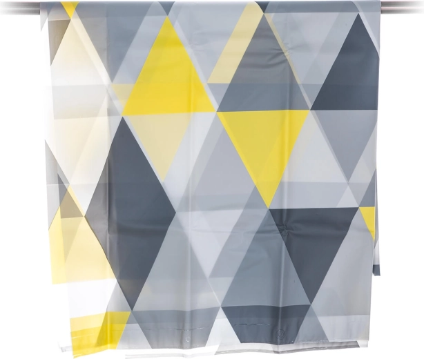 Cortina de ducha de PEVA Triángulos 180 × 200 cm