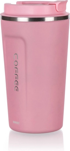Taza térmica ARTY 450 ml rosa de acero inoxidable