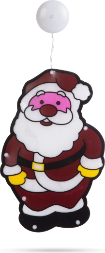 Decoración LED para ventana Papá Noel, 27 × 17 cm