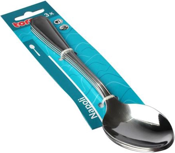 Cucharas de mesa NAPOLI – set de 3 uds., acero inoxidable