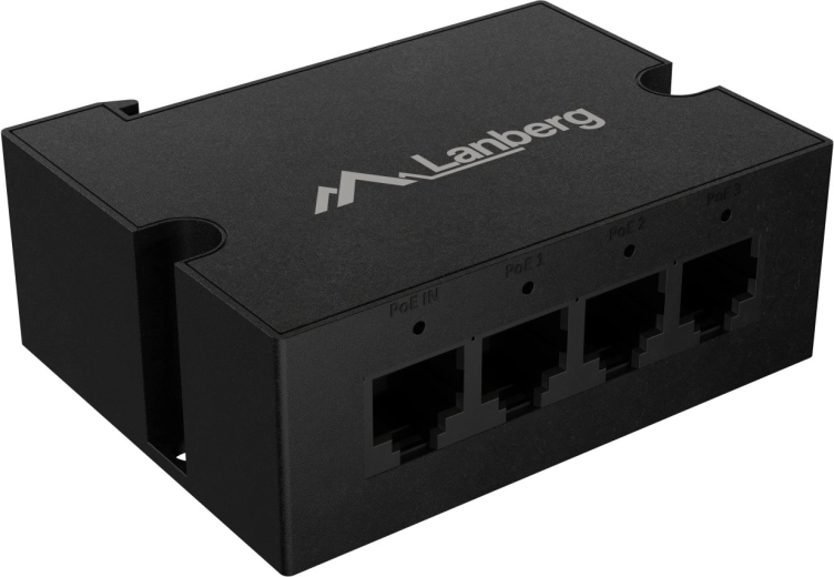 1× entrada PoE y 3× salida PoE para derivación de la instalación