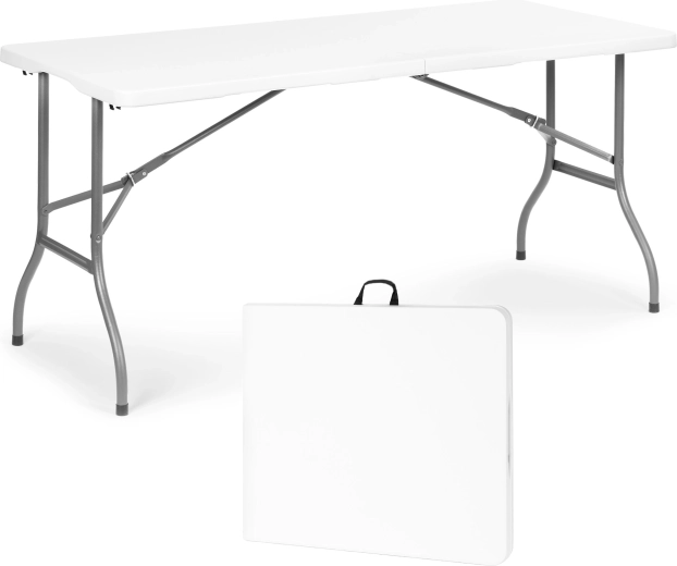 Mesa plegable de catering para jardín MultiGarden 153 × 70 cm blanca
