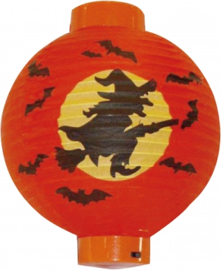 Farolillo decorativo de bruja para Halloween de 20 cm a pilas
