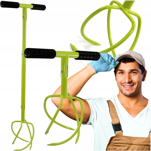 Cultivador manual y aireador de suelo
