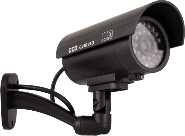 Imitación de cámara de seguridad con LED IR, negra