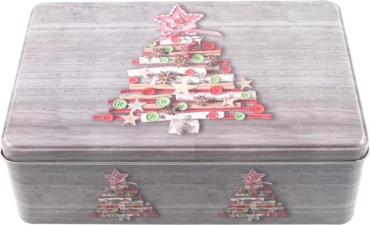 Caja para galletas con motivo navideño 20 × 13 × 6,8 cm