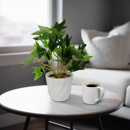 Planta decorativa artificial de hiedra de 20 cm