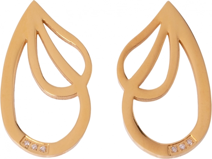 Pendientes Xuping chapados en oro de acero quirúrgico