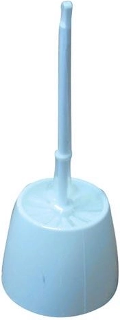 Juego de WC redondo de plástico con cepillo de 8,5 cm