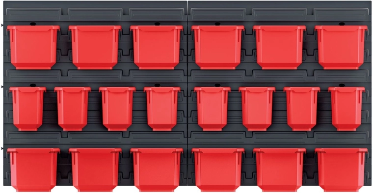 Panel colgante con 20 cajas para herramientas ORDERLINE 800 × 165 × 400 mm