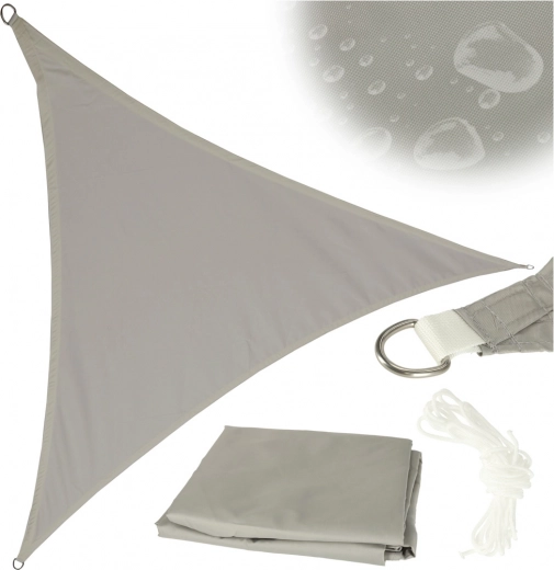 Vela de sombra LUARO impermeable triangular 3x3x3 m gris