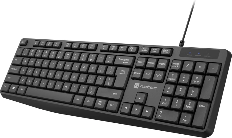 Distribución completa con teclado numérico