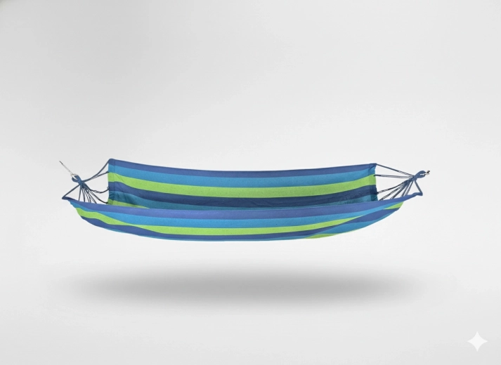 Hamaca colgante 200 × 100 cm a rayas azules