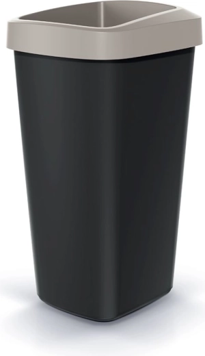 Papelera Compacta Q Drop 25 l, marrón claro