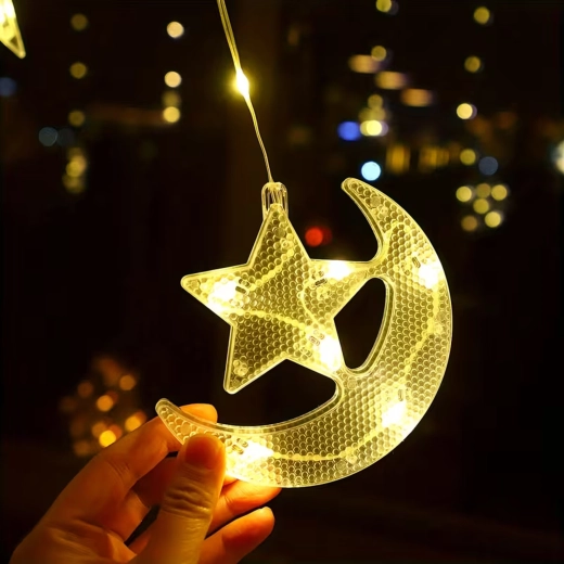Mágico motivo de estrellas y lunas