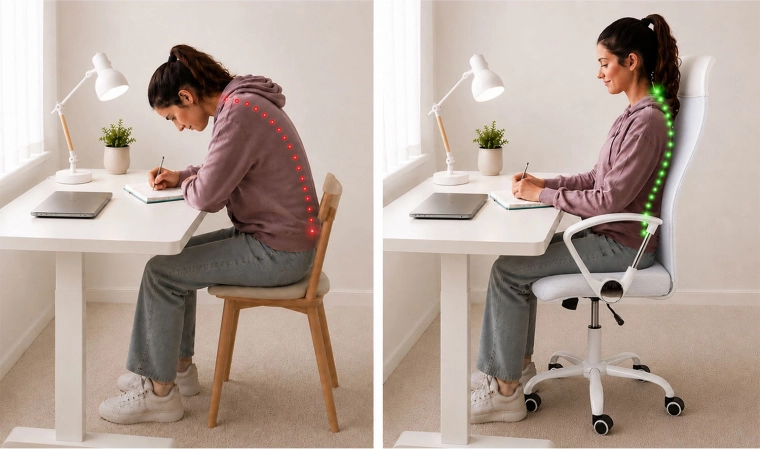 Soporte ergonómico y mejor postura corporal