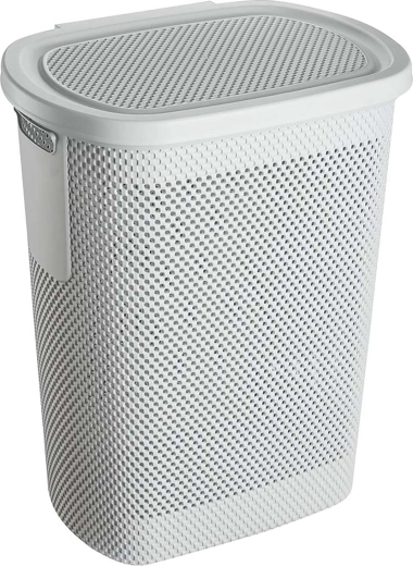 Cesto para ropa sucia 58 l gris de plástico