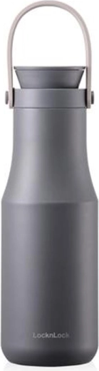 Termo de acero inoxidable con asa LOCKnLOCK Metro 470 ml gris