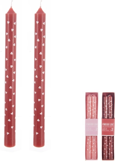 Velas con forma de corazón, set de 2 uds (2 variantes)