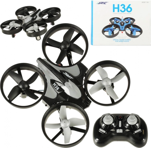 Dron mini JJRC H36 2.4GHz 4CH con estabilización de 6 ejes – negro