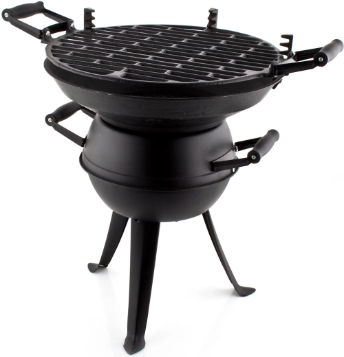 Parrilla Soudek 36 cm – brasero de hierro fundido, negra