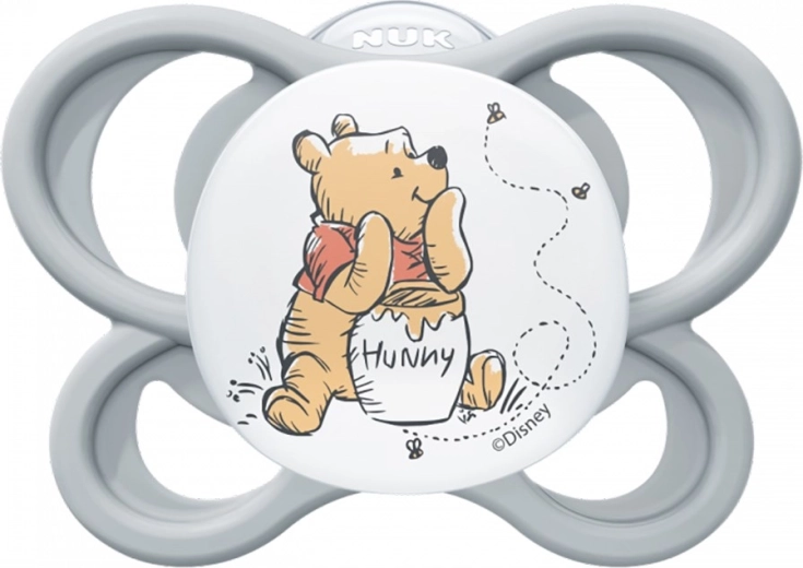 Chupete NUK Perfect Match Air DISNEY Winnie the Pooh, silicona, 0–6 meses, gris