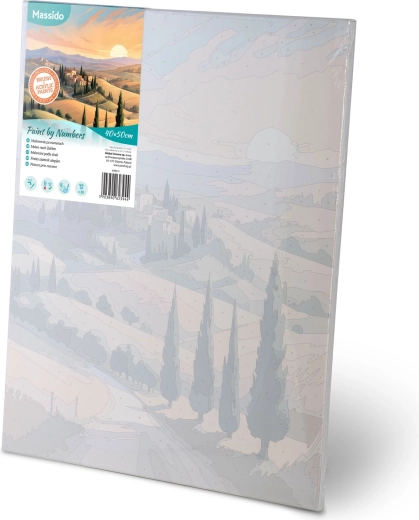 Listo para pintar: lienzo en bastidor con base de color