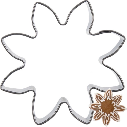 Cortador de galletas de acero inoxidable con forma de flor 6 cm